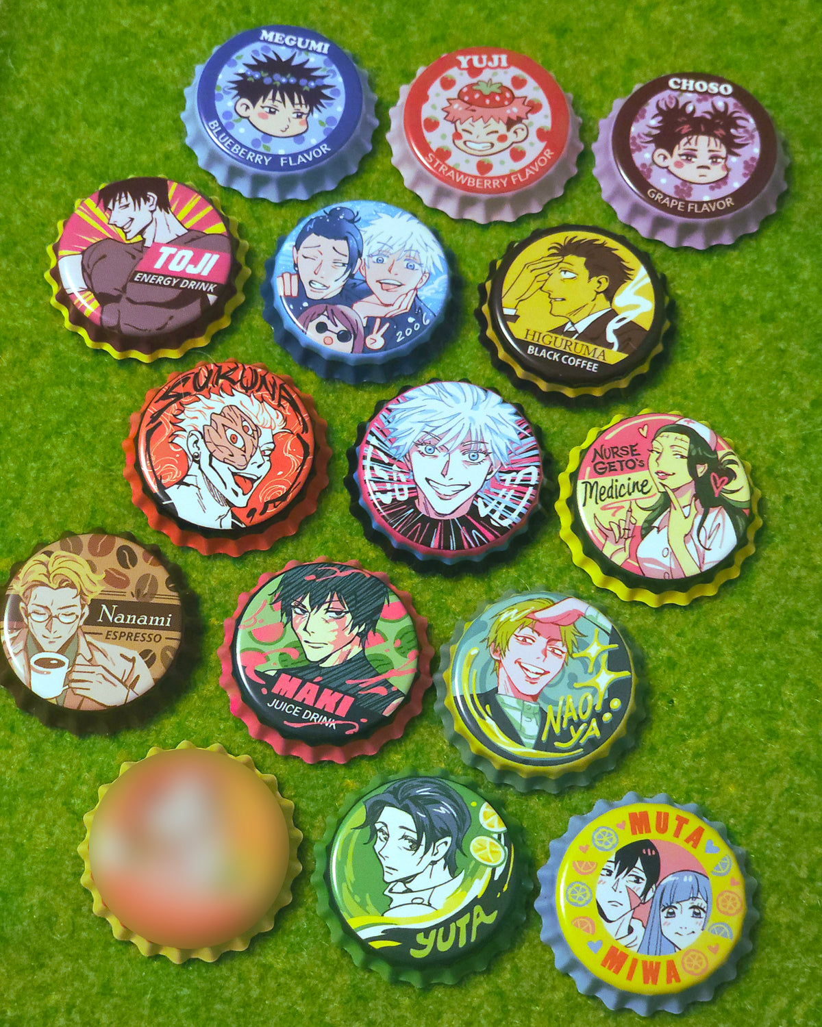JJK BOTTLE CAP PINS